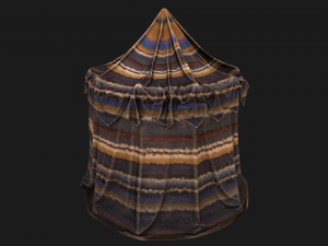 Cylindrical Nomad Tent Market Stall 3D Модель