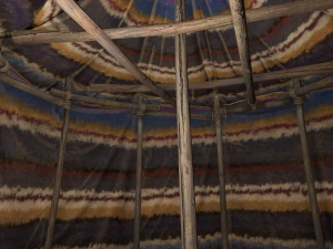 Cylindrical Nomad Tent Market Stall 3D Model