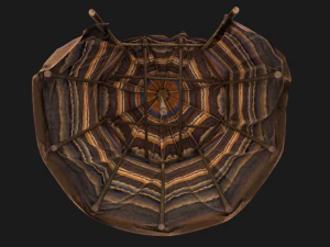 Cylindrical Nomad Tent Market Stall 3D Model