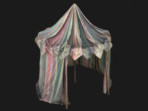 Medieval Circus Tent Market Stall 3D Model