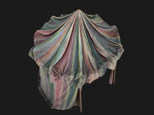 Medieval Circus Tent Market Stall 3D Model