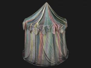 Medieval Circus Tent Market Stall 3D Model