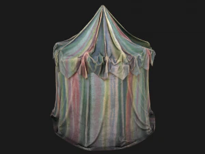 Medieval Circus Tent Market Stall 3D Model