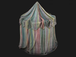 Medieval Circus Tent Market Stall 3D Model