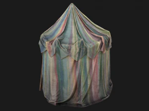 Medieval Circus Tent Market Stall 3D Model