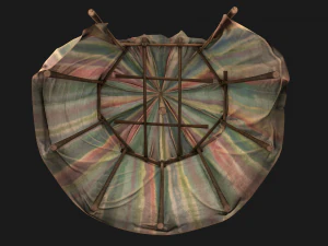 Medieval Circus Tent Market Stall 3D Model