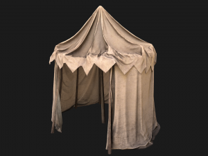 Cotton Tent Market Stalls 3D मॉडल