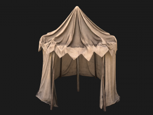 Cotton Tent Market Stalls 3D 모델