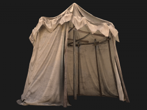 Cotton Tent Market Stalls 3D 모델