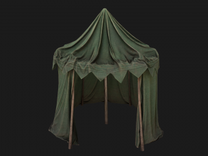 Green Army Military Tent Modelo 3D