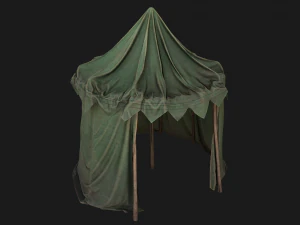 Green Army Military Tent 3D Model