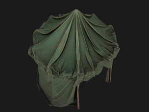 Green Army Military Tent 3D Model