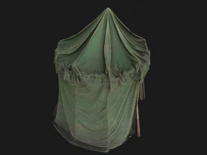 Green Army Military Tent 3D Model