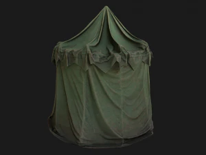 Green Army Military Tent 3D Model