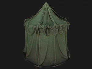 Green Army Military Tent 3D Model