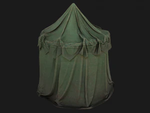 Green Army Military Tent 3D Model