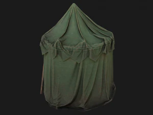 Green Army Military Tent 3D Model