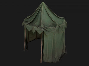 Green Army Military Tent Modelo 3D