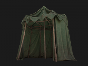 Green Army Military Tent Modelo 3D