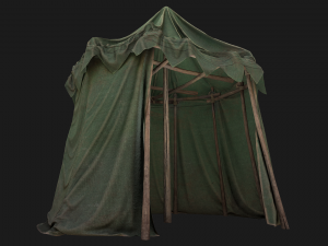 Green Army Military Tent Modelo 3D