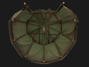 Green Army Military Tent 3D Model