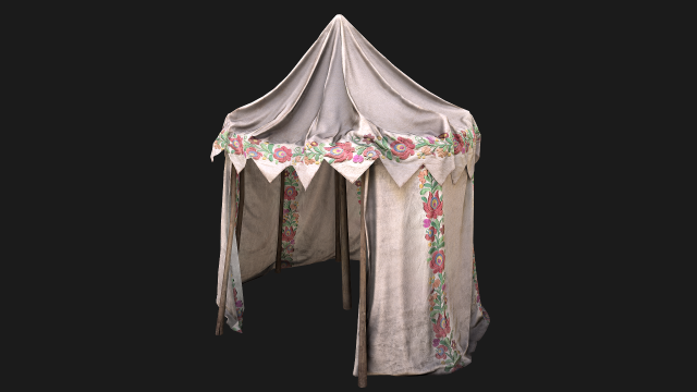 Fair Ukrainian Tent Market Stalls Modello 3D .c4d .max .obj .3ds .fbx .stl .blend 
