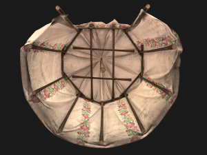 Fair Ukrainian Tent Market Stalls Modello 3D