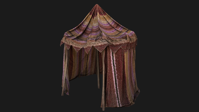 Fair Tent Market Stall Model 3D .c4d .max .obj .3ds .fbx .stl .blend 