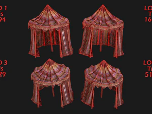 Fair Tent Market Stall 3D Model
