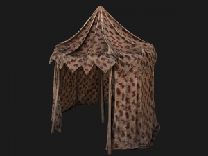 Ancient Tent Market Stall 3D Model
