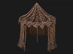 Ancient Tent Market Stall 3D Model