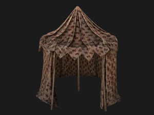 Ancient Tent Market Stall 3D Model