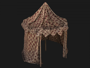 Ancient Tent Market Stall 3D Model