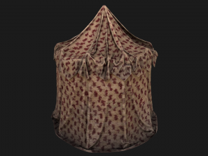 Ancient Tent Market Stall 3D Model