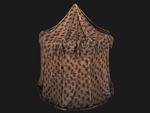 Ancient Tent Market Stall 3D Model