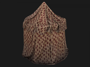 Ancient Tent Market Stall 3D Model