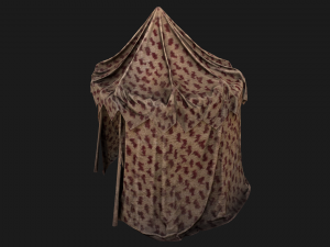 Ancient Tent Market Stall 3D Model
