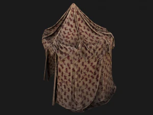 Ancient Tent Market Stall 3D Model