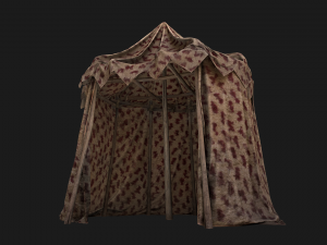 Ancient Tent Market Stall 3D Model