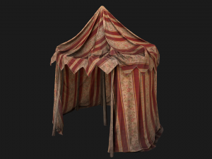 Medieval Fair Tent Market Stall 3D मॉडल