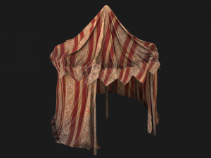 Medieval Fair Tent Market Stall 3D Model