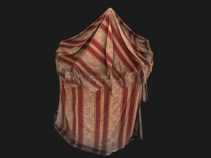 Medieval Fair Tent Market Stall 3D Model