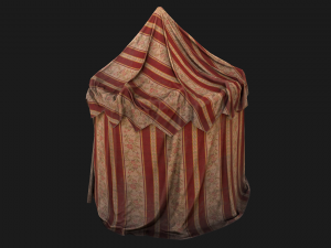 Medieval Fair Tent Market Stall 3D Model