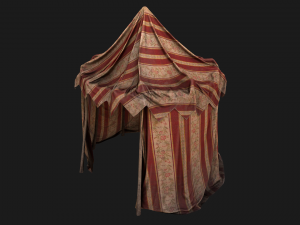 Medieval Fair Tent Market Stall 3D Model