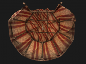 Medieval Fair Tent Market Stall 3D Model