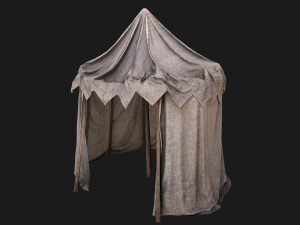 Cylindrical White Tent Market Stall 3Dモデル