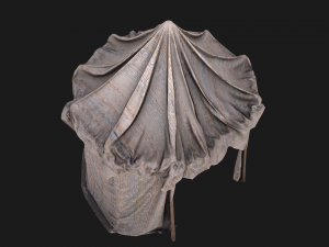 Cylindrical White Tent Market Stall 3Dモデル