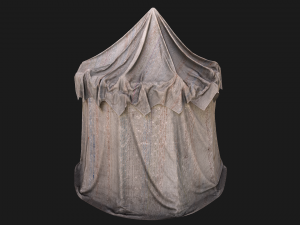 Cylindrical White Tent Market Stall 3Dモデル