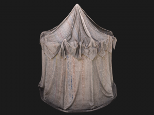 Cylindrical White Tent Market Stall 3Dモデル