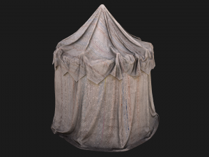 Cylindrical White Tent Market Stall 3Dモデル